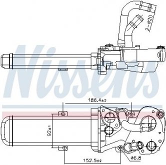 Радіатор відпрацьованих газів VW JETTA 2.0 TDI Nissens 989412 (фото 1)