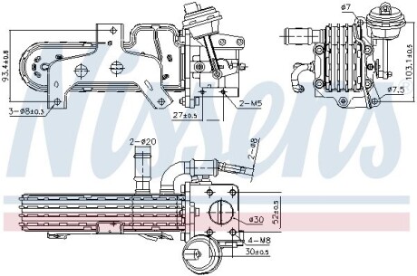 Радіатор рециркуляції first fit Nissens 989420