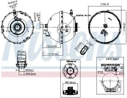 Расширительный бак bmw 1 series f20 (2011) 116i 1.6 -/efficient dynamics Nissens 996262