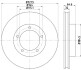 Диск тормозной передний toyota land cruiser 80 4.2 (92-97) NISSHINBO ND1056K (фото 1)