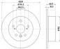 Диск тормозной задний lexus es 3.5/ toyota camry 2.4, 3.5 (06-00) NISSHINBO ND1077K (фото 1)