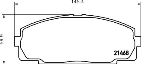 Колодки гальмівні передні дискові toyota hiace 2.0, 2.4, 3.0 (98-04) NISSHINBO NP1004 (фото 1)