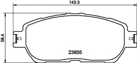 Колодки тормозные дисковые передние lexus es 3.0, 3.3 (01-06) NISSHINBO NP1024