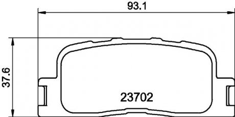Колодки гальмівні задні дискові camry 2.0, 2.4 (01-06) NISSHINBO NP1030 (фото 1)