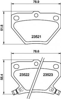 Колодки дискові гальмові задні Toyota yaris, corolla 1.3, 1.4, 1.5, 1.6 (01-05) NISSHINBO NP1032