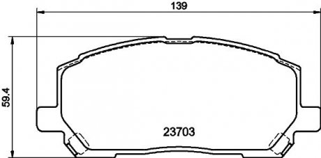 Колодки гальмівні передні дискові lexus rx 300 3.0 (00-03) NISSHINBO NP1041 (фото 1)