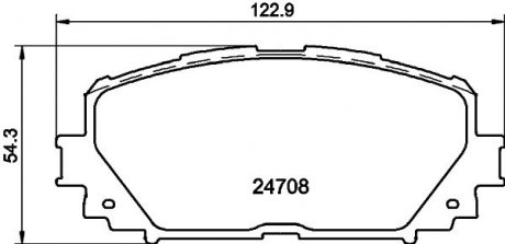 Колодки тормозные дисковые передние toyota yaris 1.3, 1.5, 1.8 (05-) NISSHINBO NP1060 (фото 1)