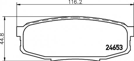 Колодки гальмівні задні дискові strong ceramic toyota lc200 (07-), sequoia (07-) NISSHINBO NP1064SC (фото 1)