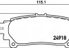 Колодки гальмівні задні дискові lexus 270, 350, 450h (08-15)/toyota highlander 2.0, 3.5 (15-) NISSHINBO NP1111 (фото 1)