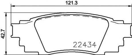 Колодки тормозные дисковые задние Toyota camry (_7_) (17-), rav 4 v (_5_) (18-), c-hr (_x1_) NISSHINBO NP1112 (фото 1)