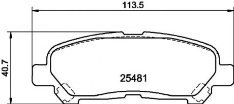 Колодки гальмівні дискові задні Toyota highlander 2.7, 3.5 (09-) NISSHINBO NP1122