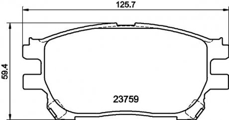 Колодки гальмівні дискові передні Toyota previa 2.0, 2.4 (00-06) NISSHINBO NP1123
