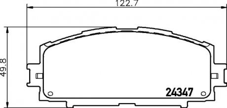 Колодки гальмівні передні дискові toyota yaris 1.3, 1.5 (12-) NISSHINBO NP1128 (фото 1)