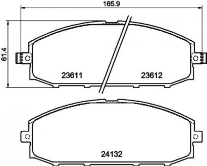 Колодки тормозные дисковые передние Nissan Patrol 3.0, 4.2, 4.8 (00-) (NP2026) NISSHINBO NP2026SC (фото 1)