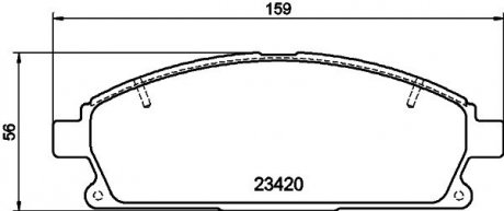 Колодки гальмівні передні дискові nissan x-trail 2.0, 2.2, 2.5 (01-) NISSHINBO NP2030 (фото 1)