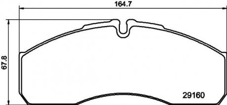 Колодки гальмівні передні дискові iveco iii/nissan cabstar 98-13 NISSHINBO NP2102 (фото 1)
