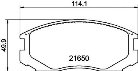 Колодки гальмівні передні дискові mitsubishi colt 1.3, 1.5 (00-03)/daihatsu terios 1.3, 1.5 (06-) NISSHINBO NP3003