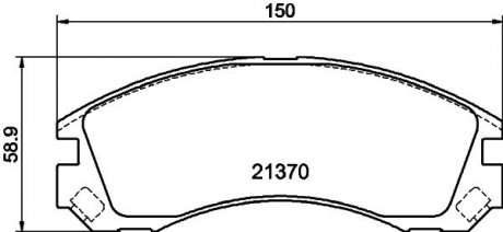 Колодки гальмівні передні дискові mitsubishi l200, outlander 2.0, 2.4 (-07)/peugeot 4007 2.2, 2.4 (07-) NISSHINBO NP3032