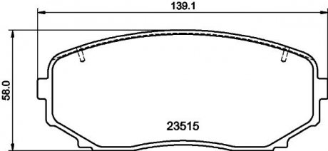 Колодки гальмівні дискові передні mitsubishi pajero sport iii ks_ (15-) NISSHINBO NP3037SC (фото 1)