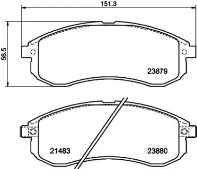 Тормозные колодки mitsubіshі l200 "f "96-05 NISSHINBO NP3039