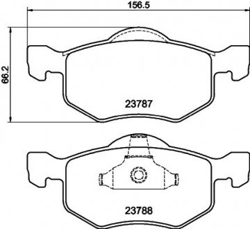 Колодки тормозные дисковые передние mazda tribute 2.0, 3.0 (06-08)/ford ka 1.2, 1.3 (08-) NISSHINBO NP5028