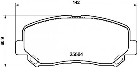 Колодки тормозные дисковые передние mazda cx-5 2.0 2.2 (11-) NISSHINBO NP5042