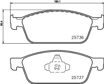 Колодки гальмівні передні дискові strong ceramic ford kuga ii (12-), ford focus iii (10-) NISSHINBO NP5074SC