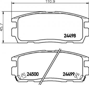 Колодки гальмівні задні дискові chevrolet captiva 2.0, 2.2, 2.4 (06-) NISSHINBO NP6074