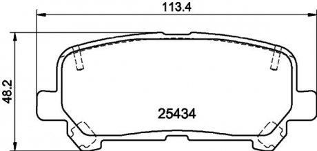 Колодки гальмівні дискові honda pilot (15-) NISSHINBO NP8043 (фото 1)