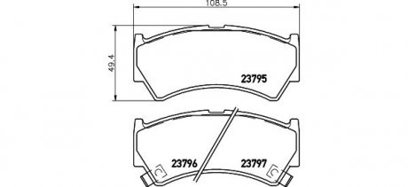 Колодки тормозные дисковые передние suzuki baleno 1.9 (98-02) NISSHINBO NP9014 (фото 1)