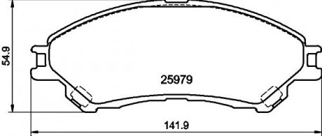 Колодки тормозные дисковые передние suzuki sx4 (13-) NISSHINBO NP9022 (фото 1)