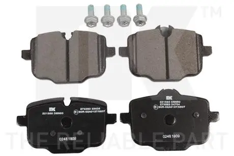 Комплект тормозных колодок, дисковый тормоз NK 221585