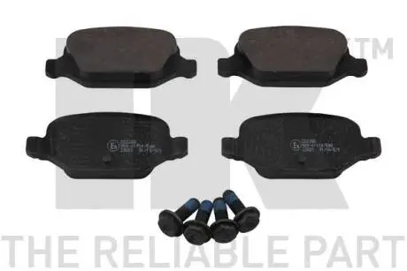 Комплект гальмівних колодок, дискове гальмо NK 222386