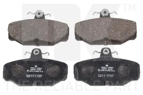 Комплект гальмівних колодок, дискове гальмо NK 222517