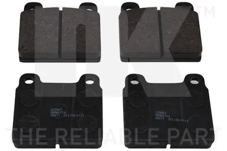 Комплект тормозных колодок, дисковый тормоз NK 229907