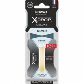 Ароматизатор целюлозний із капсулою x drop deluxe - silver NOWAX NX00068