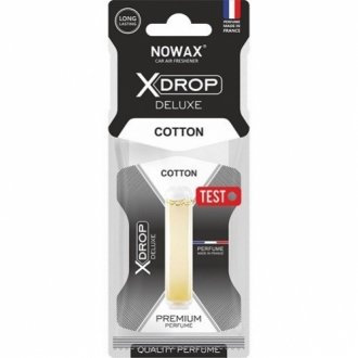 Ароматизатор целюлозний із капсулою x drop deluxe - cotton NOWAX NX00072