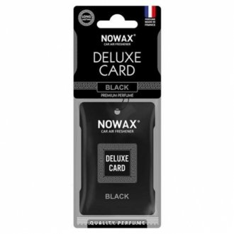 Ароматизатор delux card 6 р. - black NOWAX NX07733