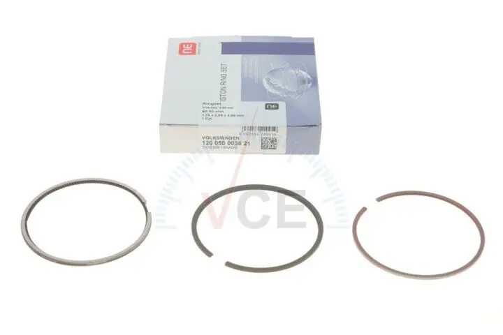 Кольцо поршневое vw t4 1.9td/2.4d 90-03 (80.00mm/+0.5) (1.75-2-3) = 8950485000 NPR 120 050 0038 21 (фото 1)
