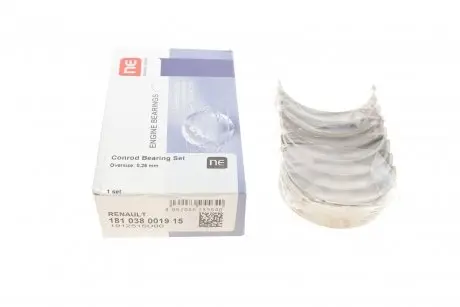 Вкладки шатунні trafic/vivaro 2.0 dci/cdti 06> (+0.25) NPR 181 038 0019 15