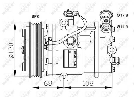 Компресор кондиціонера NRF 32775