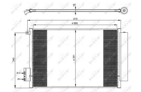 Климатический радиатор фиат NRF 350065