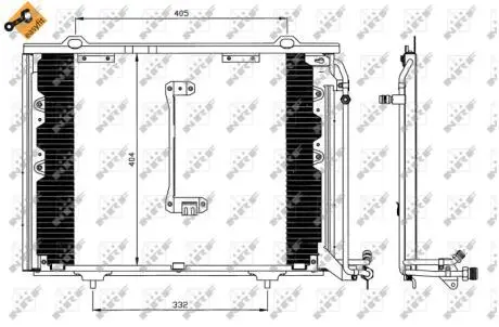 Климатический радиатор Мерседес NRF 35214