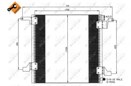 Кліматичний радіатор Мерседес NRF 35579