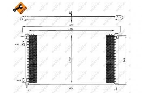 Климатический радиатор хонда NRF 35636