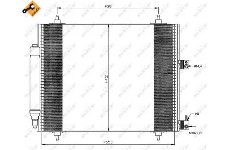 Климатический радиатор фиат NRF 35669