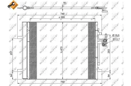 Кліматичний радіатор вольво NRF 35884