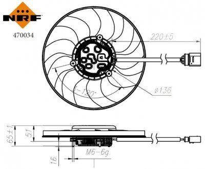 Вентилятор охлаждения двигателя NRF 470034