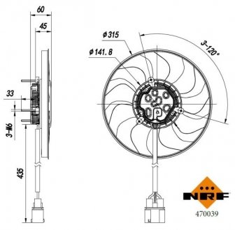 Вентилятор охлаждения двигателя NRF 470039