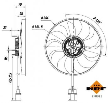 Вентилятор охолодження двигуна NRF 470041